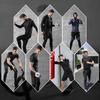 Ademe Running Compression Sports Long and Tights Men's 4-Piece Set Hoodie, Sleeves, Shorts,
