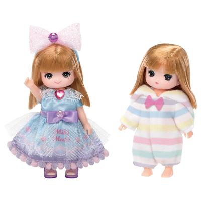 TAKARA TOMY Licca-chan Elbise LW-21 Miki-chan Maki-chan Elbise Seti Rüya Elbise ve Pijama Giydirme Oyuncağı 3 yaş ve üzeri