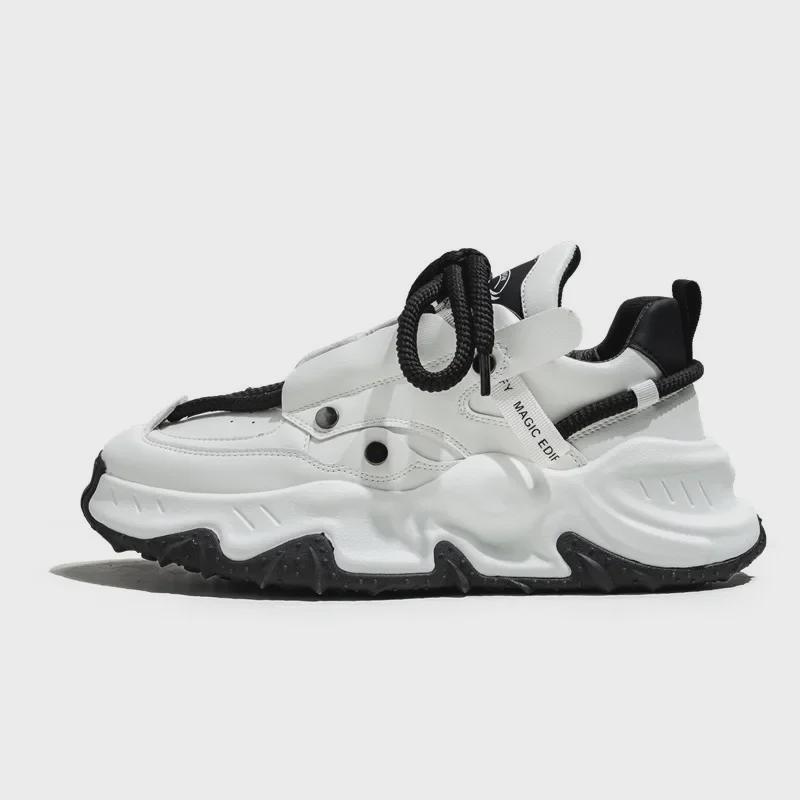 39-44 Niche Leather Breathable Retro Sports Shoes - Four Seasons - Hong Kong Style - Outdoor Trend