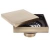 Square Floor Drain Brass Material Hair Catcher Drain Durable Shower Floor Drain  Garage Drain