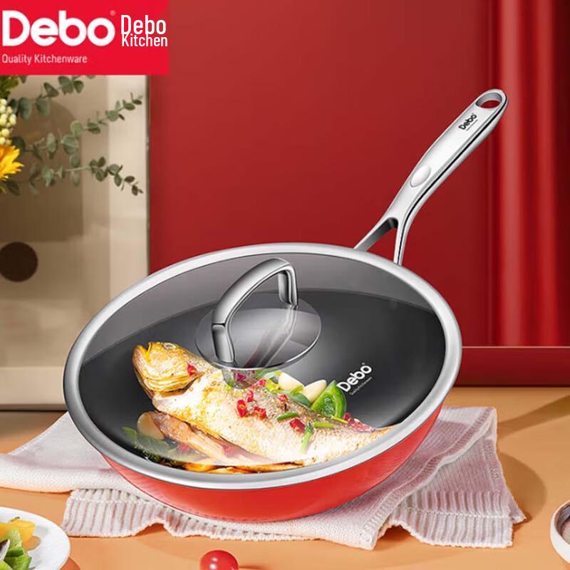 Debo Himalayan 0-Coating Ceramic-Steel Wok