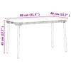 Garden Table Black 80 x 40 x 45 cm Poly Rattan