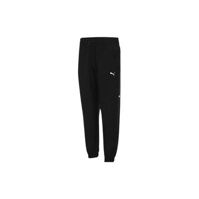 Solid Color Breathable Elastic Waistband Tapered Knit Sports Pants Men Bottoms Black 682188-01