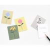 Monolike Message Card 40p + Envelope 20p, Double Flower, 1 Set