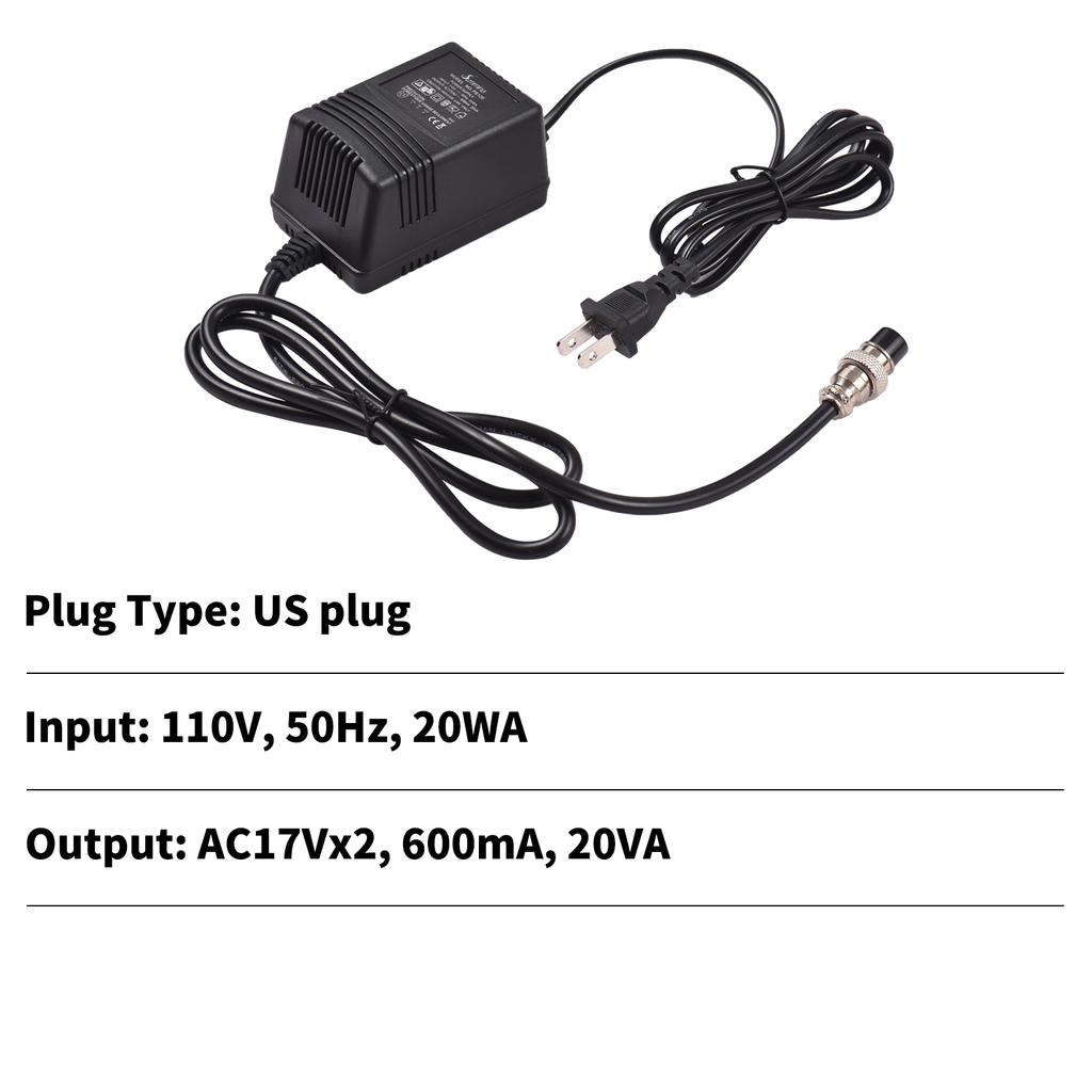 Summina 17V 600mA Mixing Console Mixer Power Supply AC Adapter 3 Pin Connector 110V Input US Plug for Yam ha F4 F7 6FX