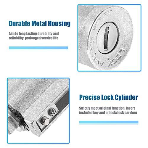 X AUTOHAUX Door Lock Cylinder with Keys for Isuzu NPR NQR NKR ELF 1994-2007 Car Door Lock Ignition Lock Cylinder Key 8-97035-293-0 1 Set