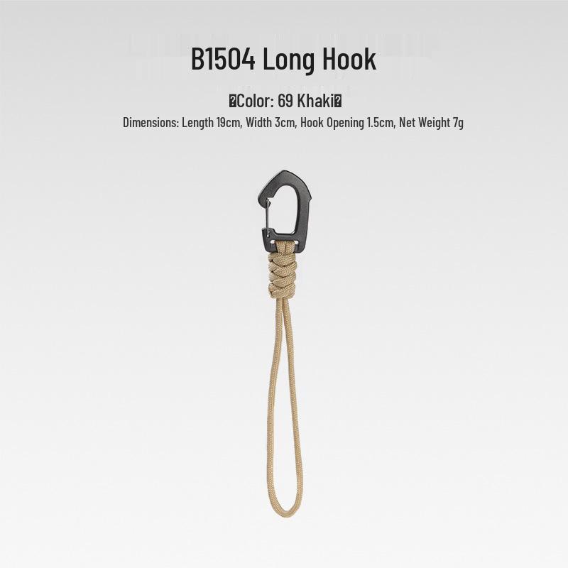 Sju-strängad Paracord Nyckelring Lanyard: Anti-förlust, Utomhuscamping, Multifunktionell med Karbinhake & Snabbspänne.