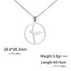 Dreamtimes Gymnastik Halskette Edelstahl Sport Tanz Gerätturnen Eiskunstlauf Athlet Schmuck Anhänger Geschenk für Frauen