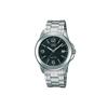 Standard Series Calendar Simple Waterproof Quartz Movement Stainless Steel Strap Men Watches Black MTP-1215A-1A