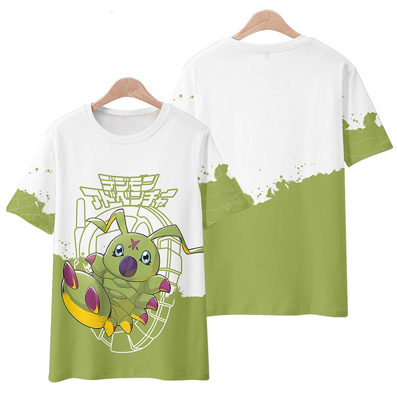 Anime Digimon Adventure 3D-Druck T-Shirts Sommer Herren Damen Lässig Mode Übergroß Kurzarm T-Shirt Männlich Tees Tops Kleidung