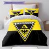 Roupa de Cama com Padrão Alemannia Aachen, Conjunto de Colcha, Capa de Colcha, Fronha, Presente de Aniversário para Casa (1 capa de edredom + 2 fronhas, sem enchimento.)