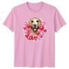Love Golden Retriever Unisexs TShirt Dog Mom Watercolor Valentines Day