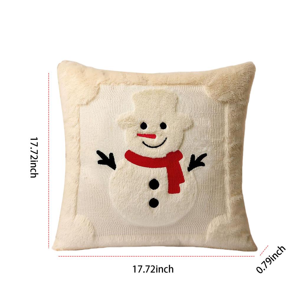 2PCS  Christmas Decorative Throw Cushion Cover Set Home Holiday Decoration Throw Pillowcase for Living Room Sofa Cushion Cover