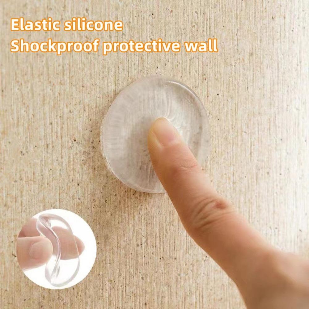 Silicone Door Stopper Wall Protectors Guards Self Adhesive Door Handle Cribs Bumper Stoppers Mute Stickers Furniture Pads