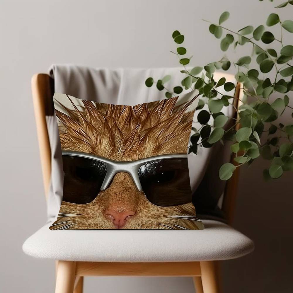 Cat Funny Pillow Cushion Cover Pillowcase Living Room Sofa Home decorative pillowcase