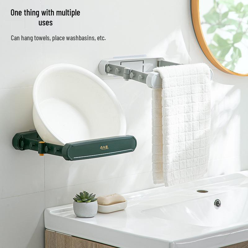 Kitchen Foldable Hanging Rack for Garbage Bags and Storage