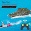 Rc Speed Boat Simulation Crocodile Head 2.4G Remote Control Joke Alligator Decoy Electric Floating Summer Water Spoof Toys Gift