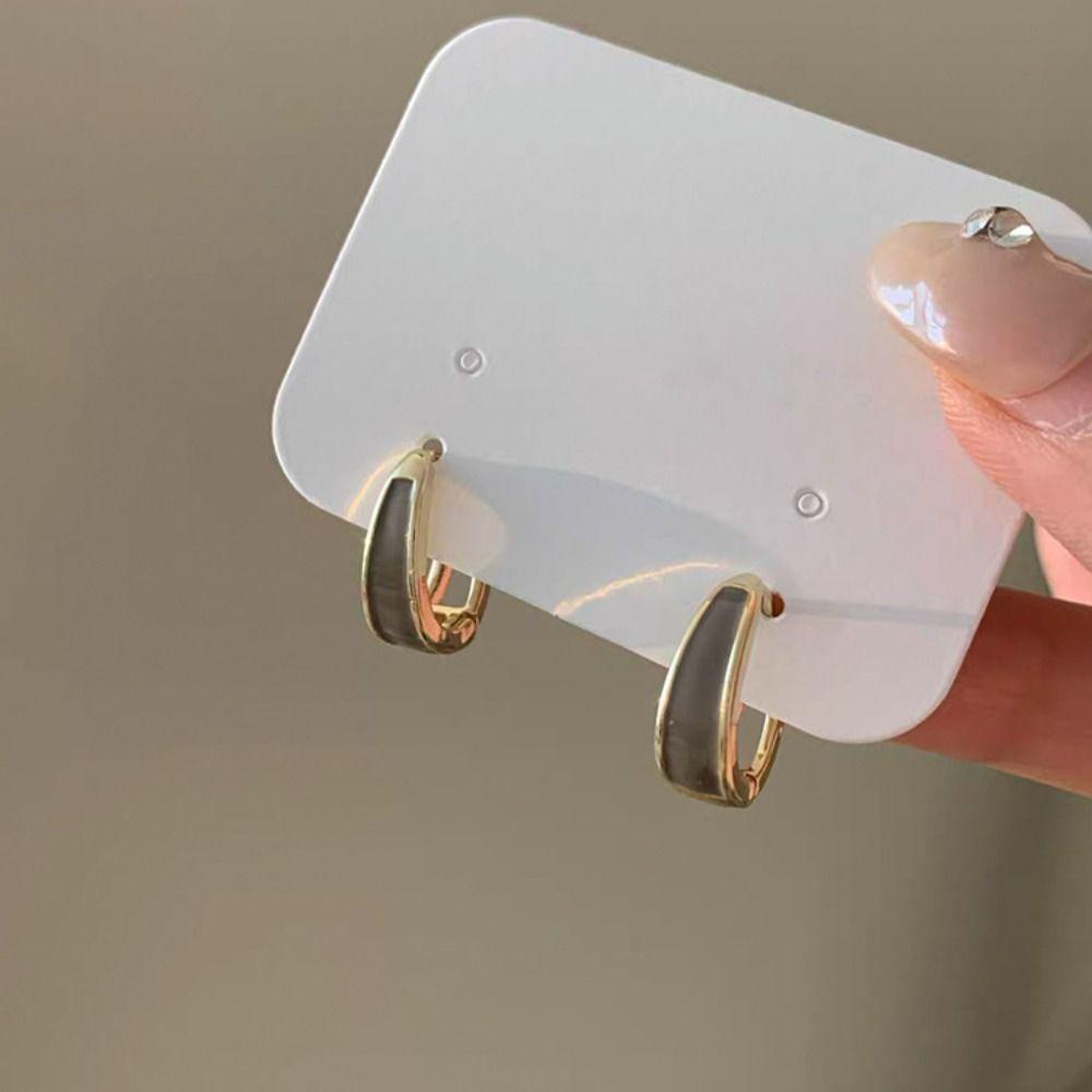 Dripping Oil Party Korean Style Earrings Women Hoop Earrings Enamel Ear Buckle Huggie Earrings