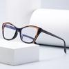New Fashionable Reading Glasses Women Splicing Color Vision Eyewear Anti Blue Light Spring Leg Correction Eyeglass +1.0 +1.5 +2