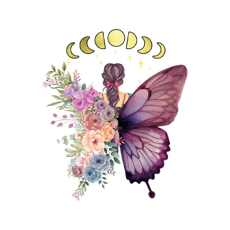 

Наклейка на стену «Фея-бабочка» для домашнего декора - Самоклеящееся украшение для фоновой стены спальни, коридора, ресторана, прихожей и гостиной 30x60cm разноцветный