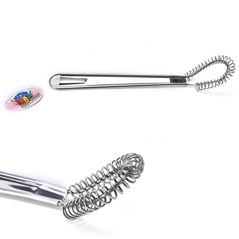 2016  Cooking Tools Steel Egg Beater Mini Whisk Milk Frother Foamer Coffee Mixer Spring Sauce Blender Accessoire De Cuisine