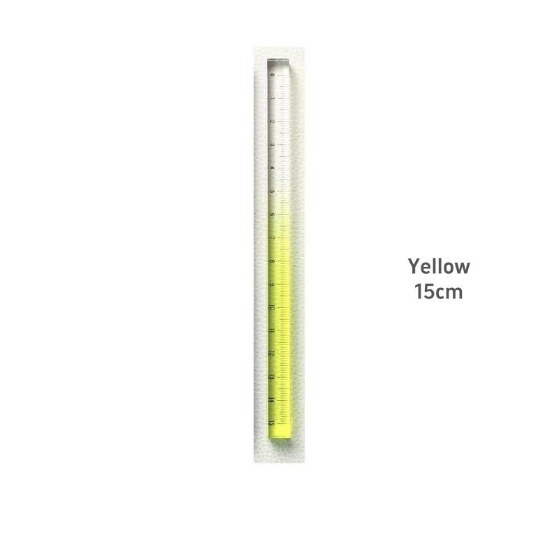 1pcs Colorful Clear Straight Ruler 15cm Four Edges Acrylic Transparent Gradient Lightweight Measuring Tools for Students A7795