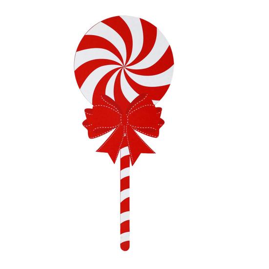 Christmas Lollipop Yard Sign Xmas Candy Lawn Sign Winter Holiday Lollipop Decoration for Indoor Outdoor Pathway Patio Decor