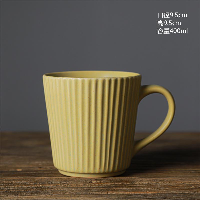 Ceramic Cup Japanese Couple Cup Afternoon Tea Ceramic Cup Wind Retro Water Cup Coarse Pottery Coffee Cup