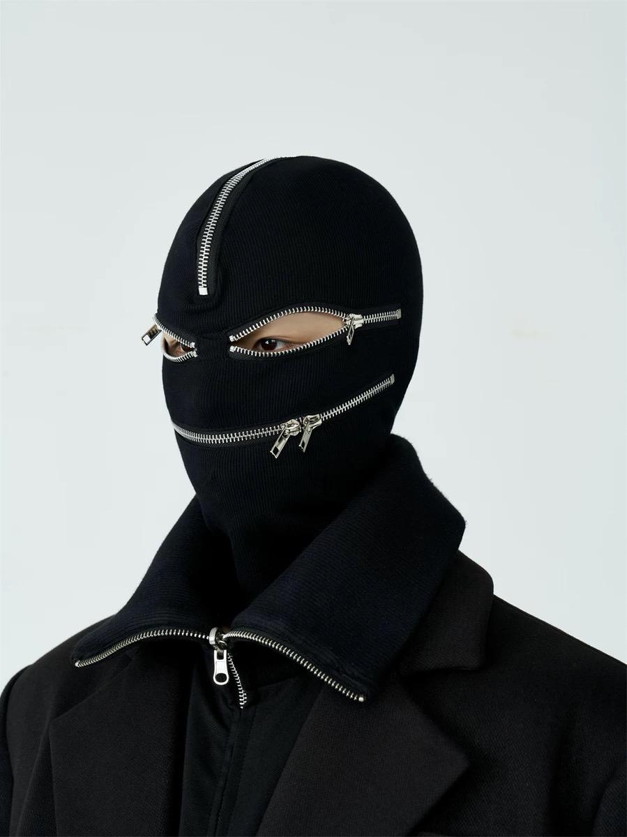 Personalized Balaclava Zipper Rap Cap for