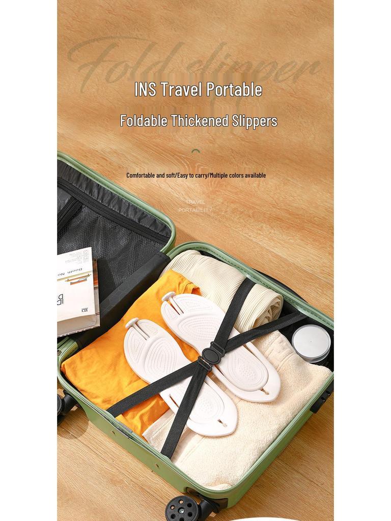 Foldable Women's Non-Slip Travel Flip Flops - Portable, Wear-Resistant, Soft Sole for Outdoor Fashion