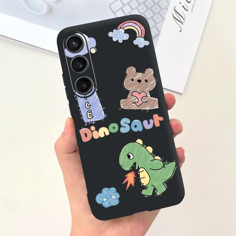 For Samsung S24+ S24 Plus Case Cover Samsung Galaxy S24 Ultra Pro Capa Camera Protector Shockproof TPU Soft Fundas With Pattern