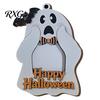 Solid Wood Photo Ornament Halloween Cute Ghost Wooden Frame with Hanging Rope, Creative Family Display Picture for Holiday Party Decor And Home