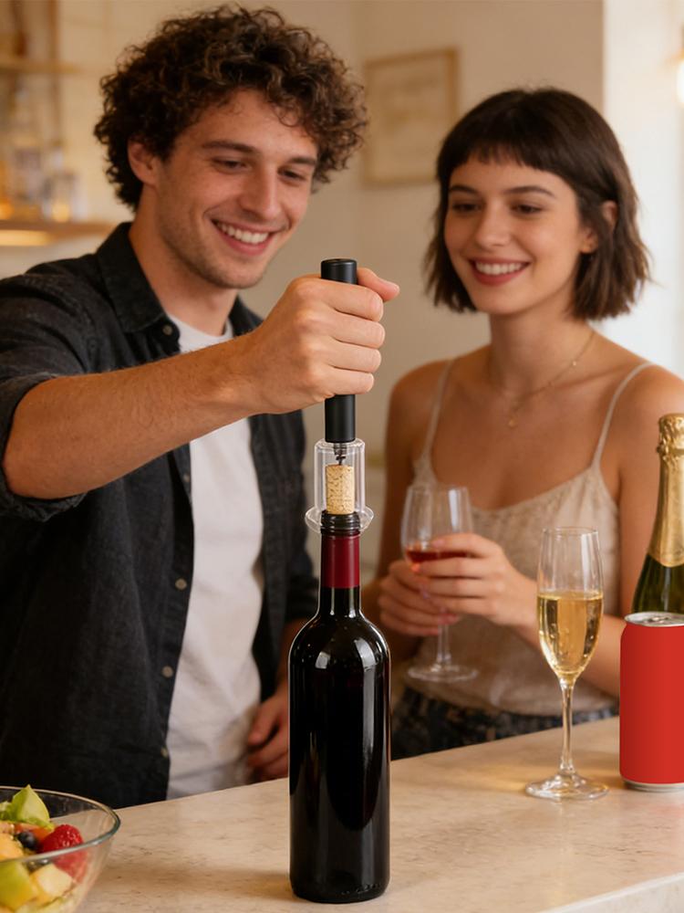 Luftdruck Weinöffner Manuell Belüfter Korkenzieher Nadeltyp Weinöffner Set Für Zuhause Reise Tasche Urlaub Bar Party Küche