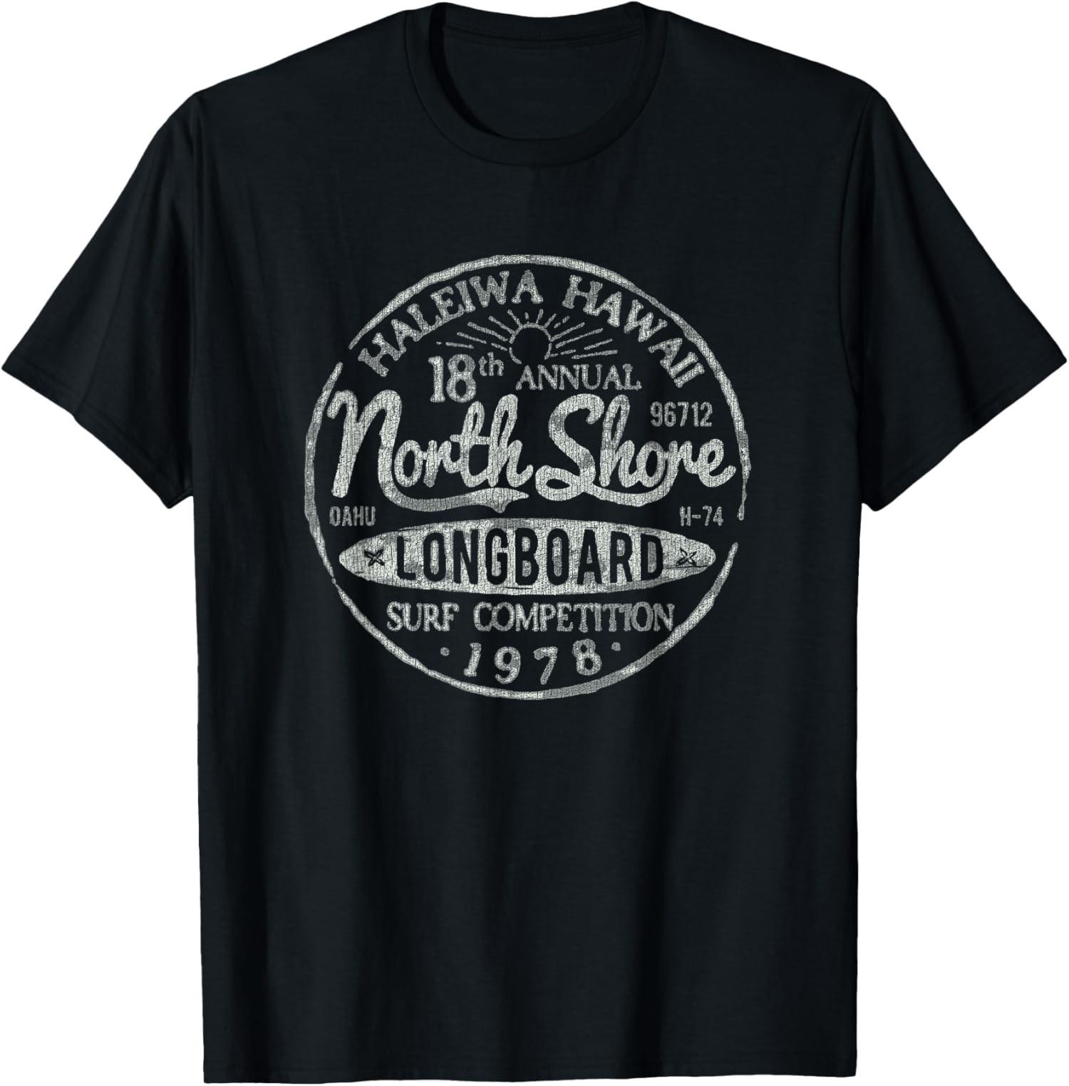 Hawaii Beach Vintage Surf Longboard North Shore Unisex T-Shirt S