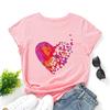 Cotton T-Shirt Short Sleeve Round Neck Women 2d Print Tops