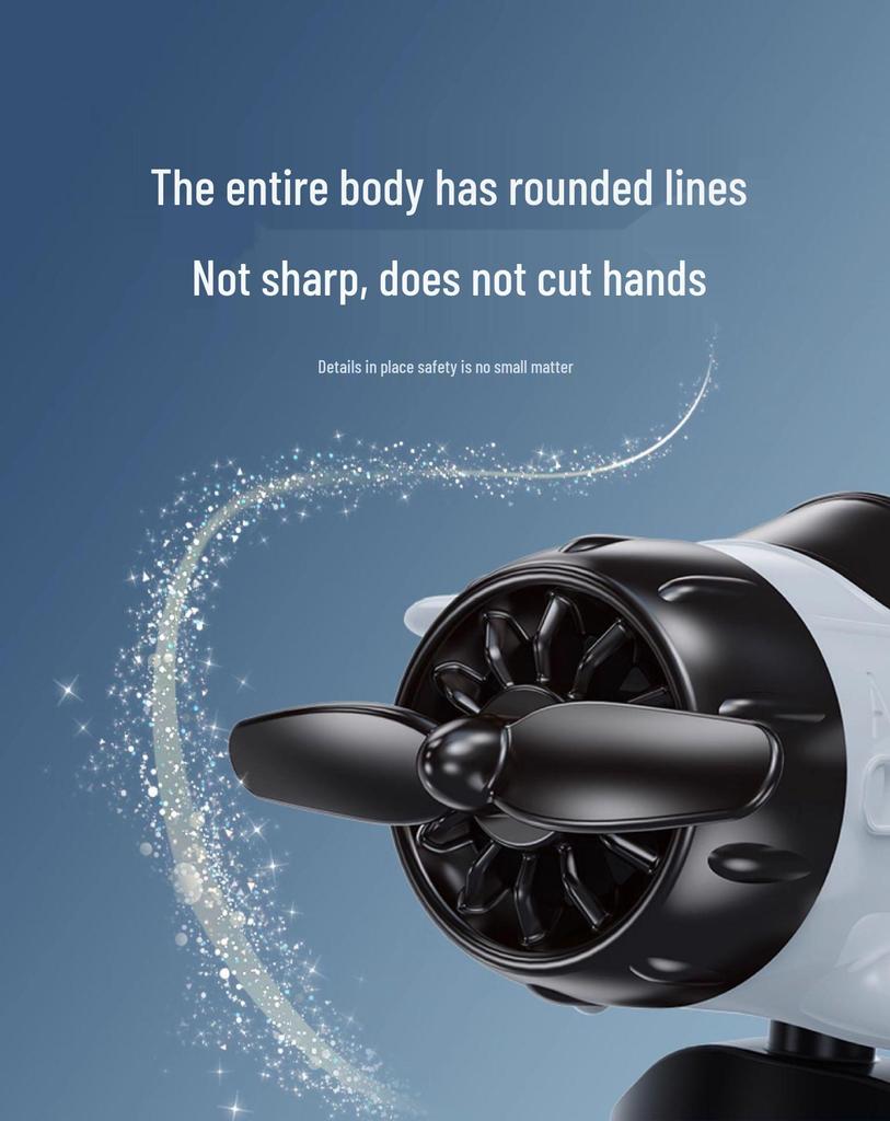 Solar-Powered Rotating Airplane Dashboard Ornament