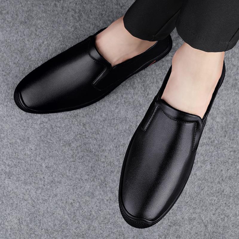 Foreign trade men's shoes business leather shoes men's driving Doudou shoes cowhide British style foot loafers one pedal casual shoes