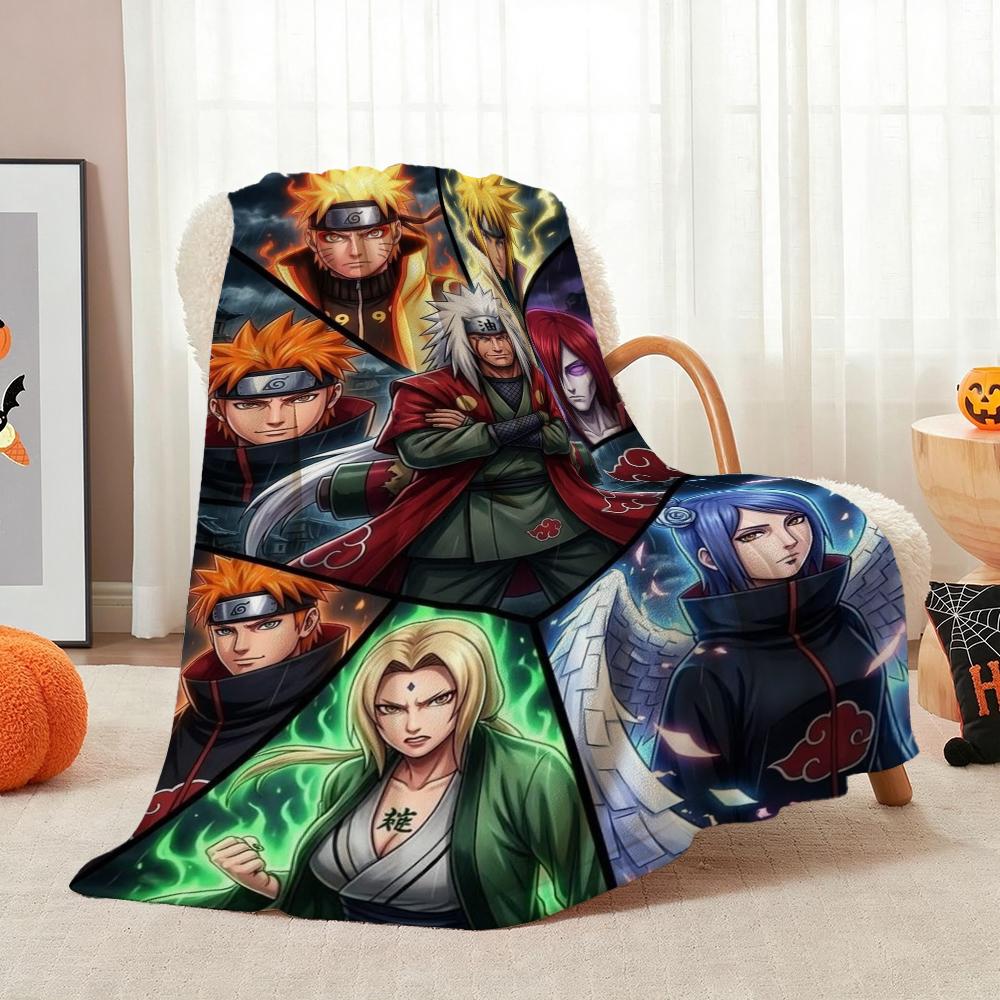 Naruto Unleashes Rasengan Theme Cute Flannel Blanket Skinfriendly Warm Fleece Blanket For Living Room Sofa Nap Home Decor Gift For Friends