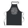 Kitchen Apron - Clementine Goddess Legend - Black - Thick Resistant Cotton - Breton Print