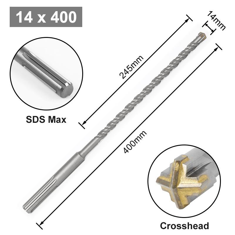 Cross Bit Four-Blade Electric Hammer Bit Carbide Impact Drill Concrete Reinforcement Square Shank Round Shank Five-Pit Shank
