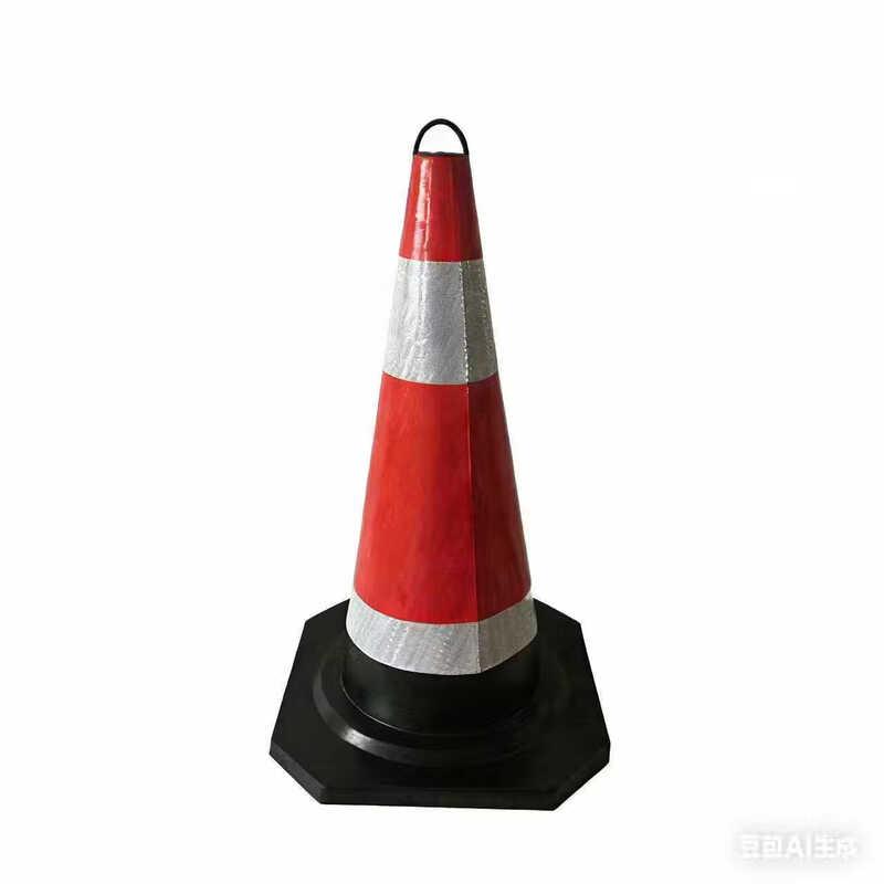 DAXTE Reflective Rubber Traffic Cone with Handle