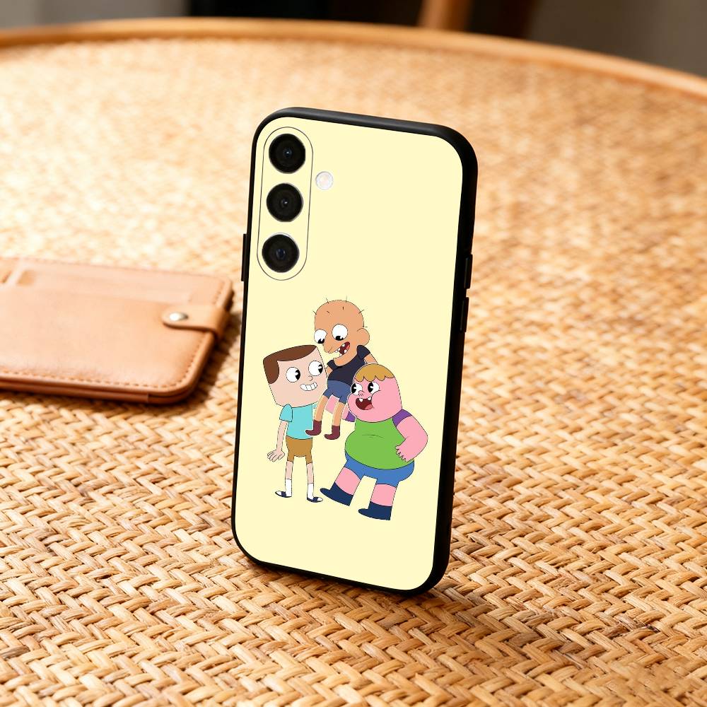 S-Sassy cartoon C-Clarences Phone Case For Samsung A73,72,71,A52,51,40,41,A22,A32,31,A13, Soft Black Shell