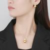 Autumn And Winter Jewelry Copper Bottom Gold-Plated Inlaid Golden Pearl Daily Set 14-12Mm