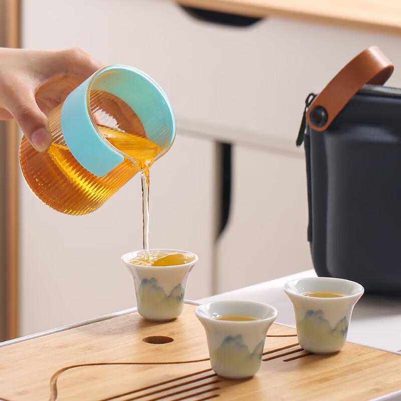 Darun Kiln YX026 Shadow Green Travel Tea Set