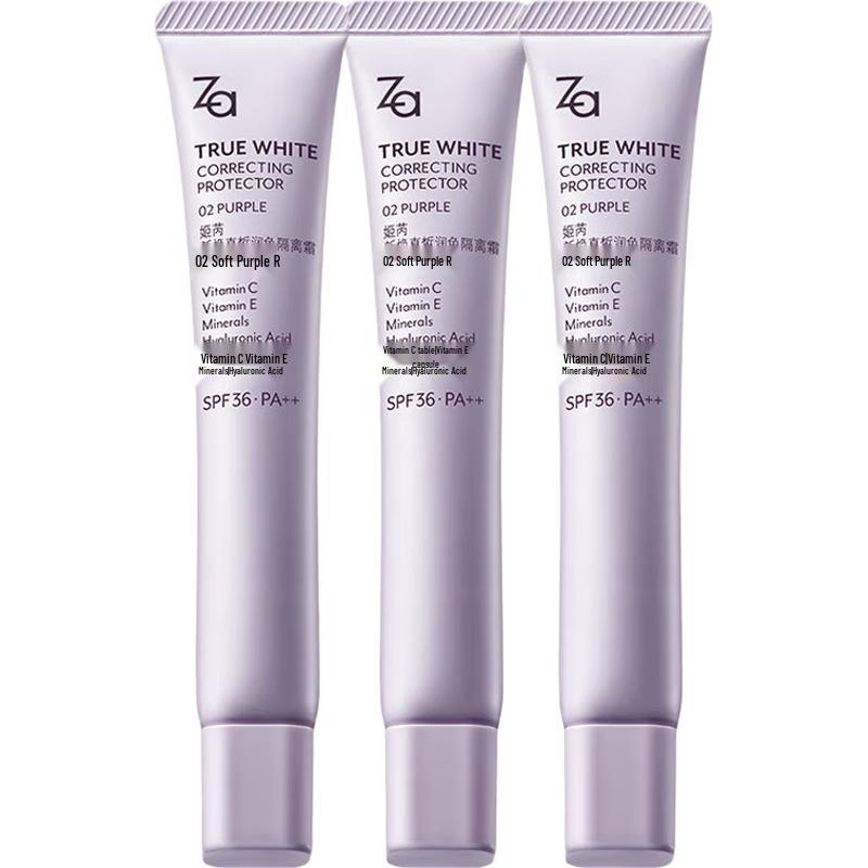 Za Whitening UV Protect Primer & Concealer фиолетовый праймер 3 шт. (spf35)