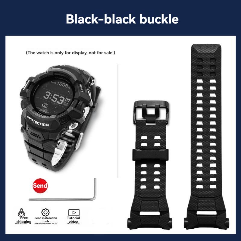 

Для умных спортивных часов Casio G-SHOCK GSW H1000 GSW-H1000-1A черный смола силикон часы с аксессуарами Мужской ремешок браслет For GSW-H1000