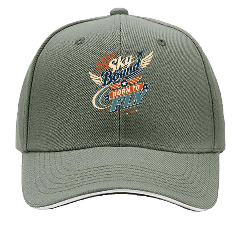 Sky Bound Born To Fly Sandwich Baseball Cap Sun Cap Outdoor Workouts Hat