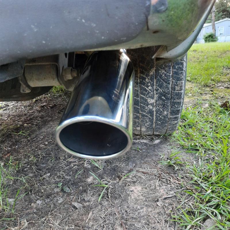 2.5 Inlet Exhaust Tips 2.5 To 4 Inch Exhaust Tip 12" Long Stainless Steel Universal Exhaust Tail Tip for 2.5" Outside Tailpipe