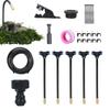 Tropfbewässerungssystem Tragbar 5m Automatische Bewässerung Einstellbare Tropfer Vernebelungs-Bewässerungskits Gartenschlauch 360 Grad Gebogen