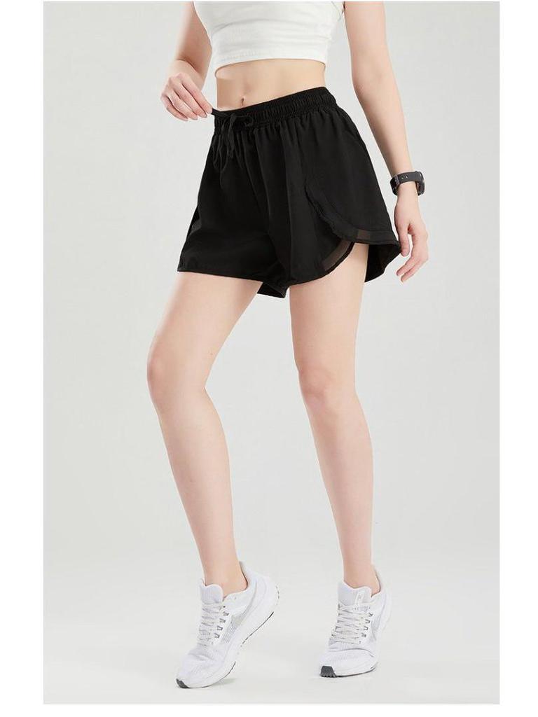 Women's Quick-Dry High-Waist Summer Running Shorts - Breathable, Loose, Anti-Exposure Fitness Pants